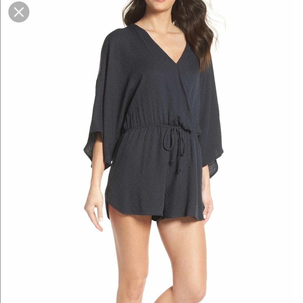 Blue gray romper